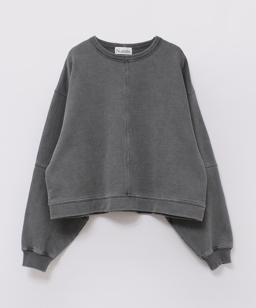 RNA-N（アールエヌエーエヌ）の「M2397 ピグメントダイショートプルオーバー（Tシャツ/カットソー・レディース・モカ/チャコール/ライトグレー・FREE）」の6枚目の写真