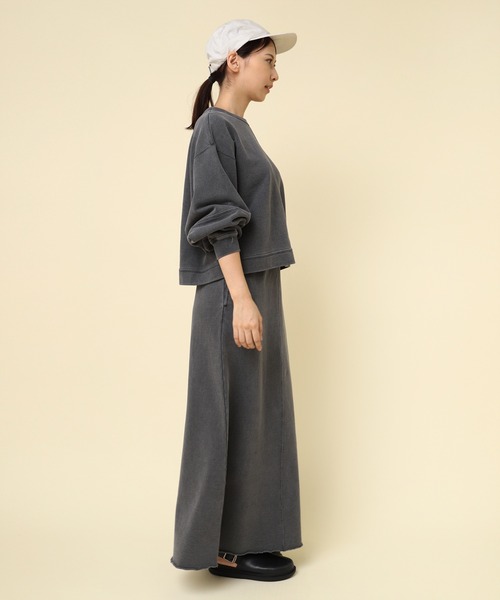 RNA-N（アールエヌエーエヌ）の「M2397 ピグメントダイショートプルオーバー（Tシャツ/カットソー・レディース・モカ/チャコール/ライトグレー・FREE）」の14枚目の写真