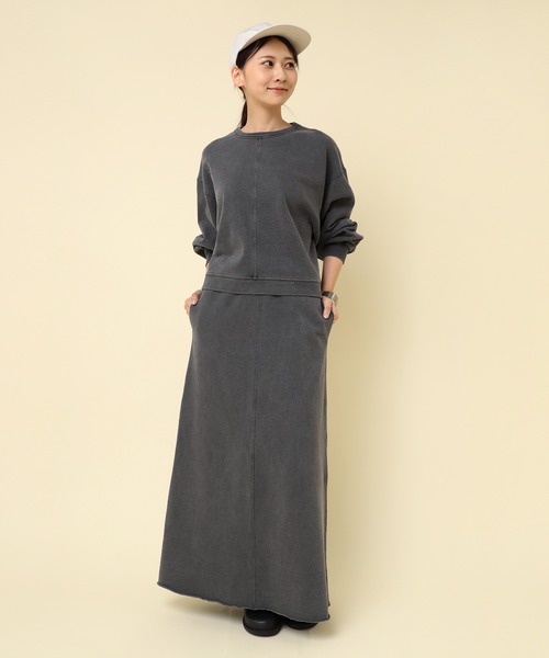 RNA-N（アールエヌエーエヌ）の「M2397 ピグメントダイショートプルオーバー（Tシャツ/カットソー・レディース・モカ/チャコール/ライトグレー・FREE）」の13枚目の写真