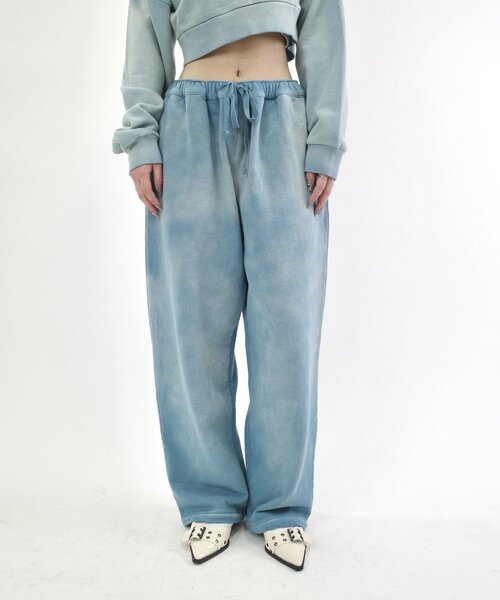 WHO'S WHO gallery(フーズフーギャラリー)の「【SLOPPY/スロッピー】ラインストーン裏毛スウェットパンツ(スウェットパンツ・レディース・アイボリー/チャコールグレー/サックスブルー・FREE)」の11枚目の写真