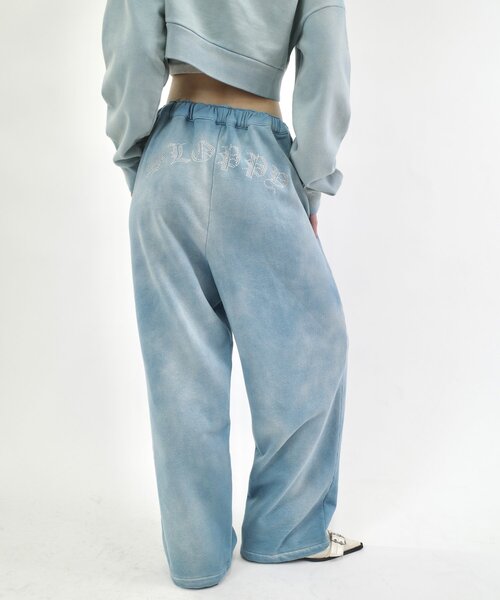 WHO'S WHO gallery（フーズフーギャラリー）の「【SLOPPY/スロッピー】ラインストーン裏毛スウェットパンツ（スウェットパンツ・レディース・アイボリー/チャコールグレー/サックスブルー・FREE）」の14枚目の写真