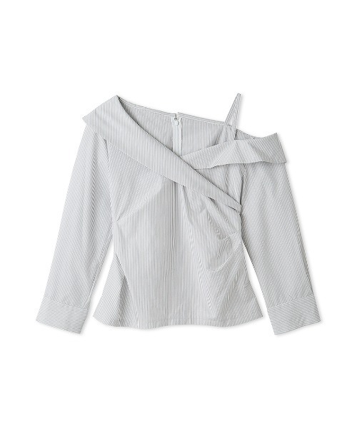 FRAY I.D（フレイアイディー）の「カシュクールアシメカラーブラウス 
