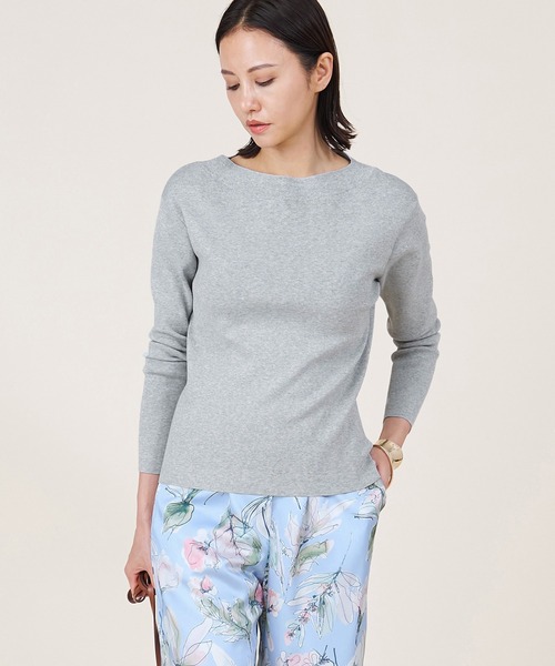 marmors(マルモア)の「【marmors】boat neck knit pullover(ニット/セーター・レディース・グレー/グレイッシュベージュ/ブラック/レッド・36)」の3枚目の写真