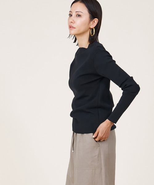 marmors(マルモア)の「【marmors】boat neck knit pullover(ニット/セーター・レディース・グレー/グレイッシュベージュ/ブラック/レッド・36)」の19枚目の写真