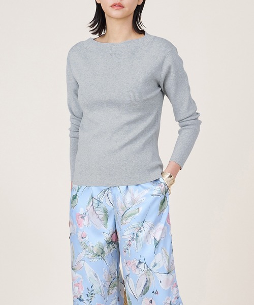 marmors(マルモア)の「【marmors】boat neck knit pullover(ニット/セーター・レディース・グレー/グレイッシュベージュ/ブラック/レッド・36)」の5枚目の写真