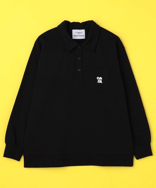 FREAK'S STORE(フリークスストア)の「matsui×FREAK'S STORE/マツイ×フリークスストア matsui×FREAK'S STORE/マツイ×フリークスストア 別注「しらない」スウェット ポロネック裏毛(スウェット・メンズ・スミクロ/オフホワイト/アッシュグレー/その他・SMALL/MEDIUM/LARGE)」の2枚目の写真