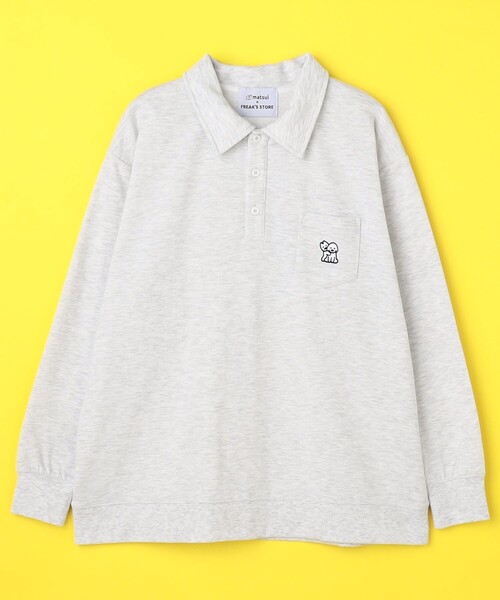 FREAK'S STORE(フリークスストア)の「matsui×FREAK'S STORE/マツイ×フリークスストア matsui×FREAK'S STORE/マツイ×フリークスストア 別注「しらない」スウェット ポロネック裏毛(スウェット・メンズ・スミクロ/オフホワイト/アッシュグレー/その他・SMALL/MEDIUM/LARGE)」の3枚目の写真