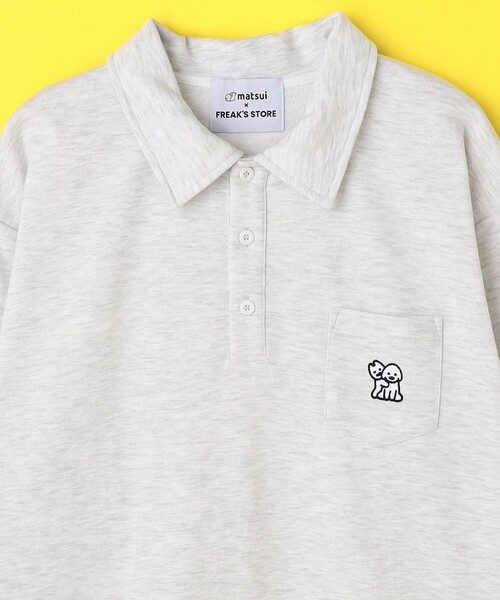 FREAK'S STORE(フリークスストア)の「matsui×FREAK'S STORE/マツイ×フリークスストア matsui×FREAK'S STORE/マツイ×フリークスストア 別注「しらない」スウェット ポロネック裏毛(スウェット・メンズ・スミクロ/オフホワイト/アッシュグレー/その他・SMALL/MEDIUM/LARGE)」の8枚目の写真