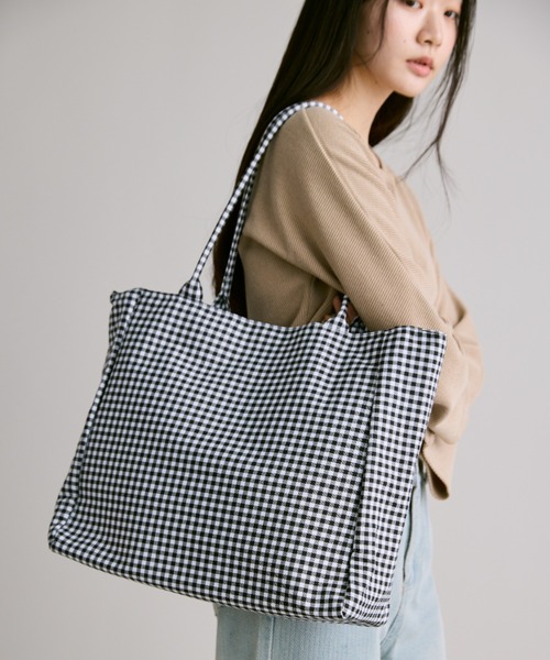即購入可 ❣️ギンガムチェック トートバッグ ギンガムチェック柄トートバッグ（トートバッグ）｜STYLEBLOCK