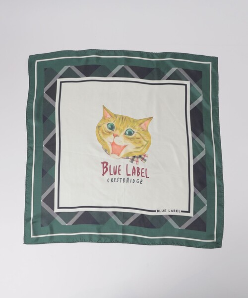 BLUE LABEL CRESTBRIDGE（ブルーレーベルクレストブリッジ）の「キャットプリントスカーフ（ストール/ショール・レディース・グリーン系その他4/ベージュ系その他・FREE）」の8枚目の写真