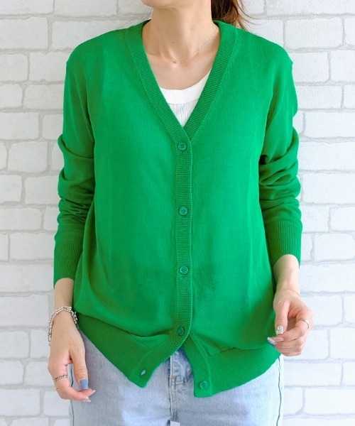 セール】Vネックシアーカーディガン（カーディガン/ボレロ