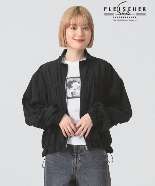 Ray BEAMS(レイビームス)の「シアー ギャザー ブルゾン(ブルゾン・レディース・ブラック/ホワイト系その他6・ONE SIZE)」の10枚目の写真