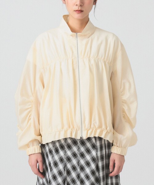 Ray BEAMS(レイビームス)の「シアー ギャザー ブルゾン(ブルゾン・レディース・ブラック/ホワイト系その他6・ONE SIZE)」の11枚目の写真