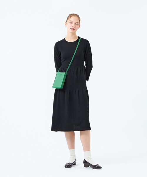 MACKINTOSH PHILOSOPHY（ﾏｯｷﾝﾄｯｼｭ ﾌｨﾛｿﾌｨｰ）の「ティアードニットワンピース（ワンピース・レディース・ダークネイビー/ブラック・38/36）」の3枚目の写真