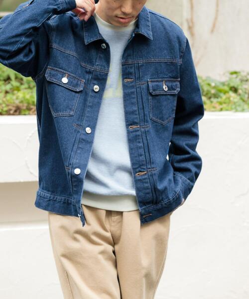 ITEMS URBANRESEARCH（アイテムズ アーバンリサーチ）の「DENIM JACKET TYPE 2nd（デニムジャケット・メンズ・ネイビー/ブラック・LARGE/MEDIUM）」の5枚目の写真