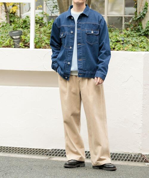 ITEMS URBANRESEARCH（アイテムズ アーバンリサーチ）の「DENIM JACKET TYPE 2nd（デニムジャケット・メンズ・ネイビー/ブラック・LARGE/MEDIUM）」の6枚目の写真