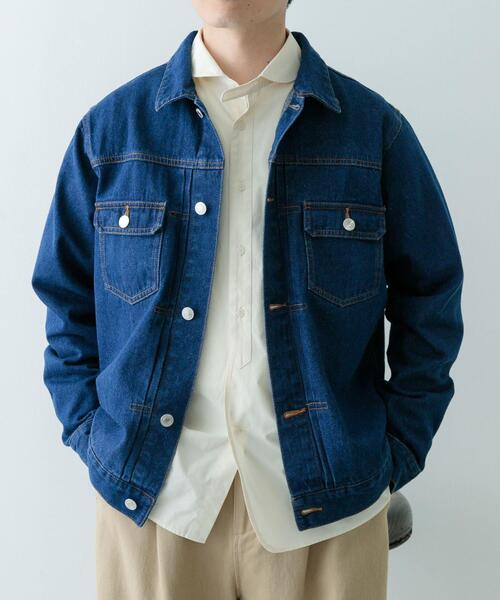 ITEMS URBANRESEARCH（アイテムズ アーバンリサーチ）の「DENIM JACKET TYPE 2nd（デニムジャケット・メンズ・ネイビー/ブラック・LARGE/MEDIUM）」の7枚目の写真