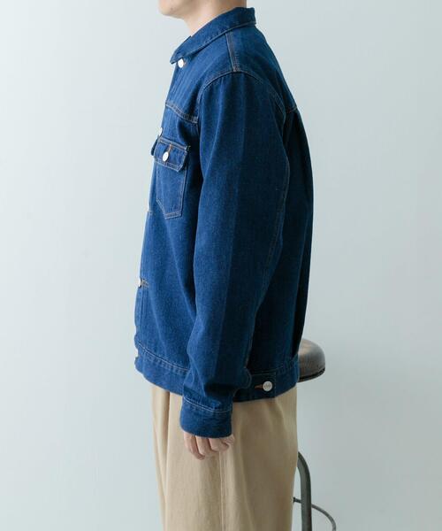 ITEMS URBANRESEARCH（アイテムズ アーバンリサーチ）の「DENIM JACKET TYPE 2nd（デニムジャケット・メンズ・ネイビー/ブラック・LARGE/MEDIUM）」の14枚目の写真