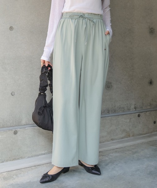 Bab(バブ)の「【S・M・Lサイズ展開】すっきりリラクシーパンツ(その他パンツ・レディース・ブラック/ライトグリーン/ベージュ・S/M/L)」の3枚目の写真
