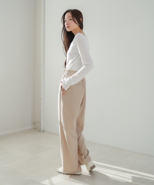 Bab(バブ)の「【S・M・Lサイズ展開】すっきりリラクシーパンツ(その他パンツ・レディース・ブラック/ライトグリーン/ベージュ・S/M/L)」の8枚目の写真