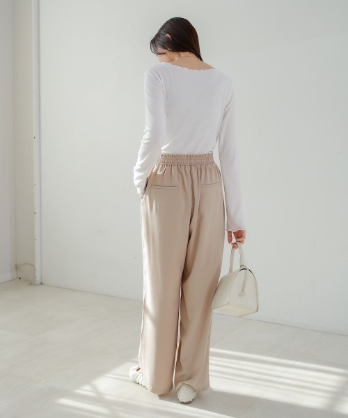 Bab(バブ)の「【S・M・Lサイズ展開】すっきりリラクシーパンツ(その他パンツ・レディース・ブラック/ライトグリーン/ベージュ・S/M/L)」の11枚目の写真