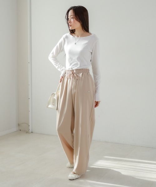Bab(バブ)の「【S・M・Lサイズ展開】すっきりリラクシーパンツ(その他パンツ・レディース・ブラック/ライトグリーン/ベージュ・S/M/L)」の20枚目の写真