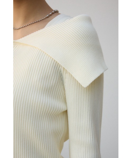 AZUL by moussy(アズールバイマウジー)の「ジップアンサンブルニット(ニット/セーター・レディース・ピンク/アイボリー/ブラック・FREE)」の11枚目の写真