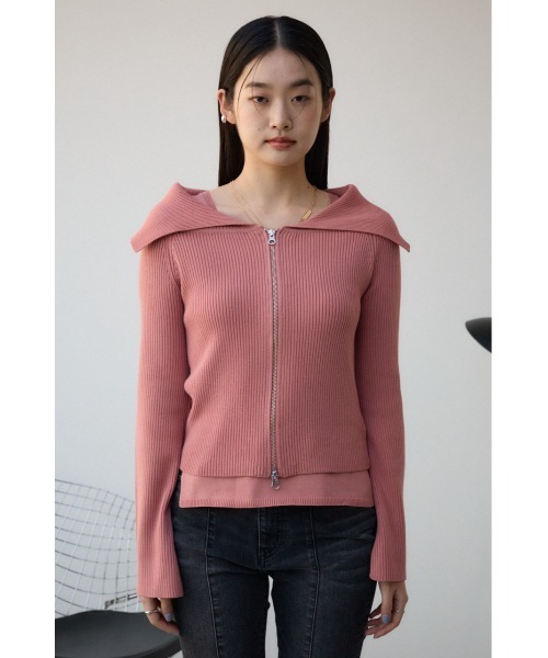 【本日限定値下未使用タグ付】AquascutumカードボードニットブルゾンM POLO BCS×AZUL WZIPニットパーカー｜WOMEN｜250IAX70-1801｜AZUL