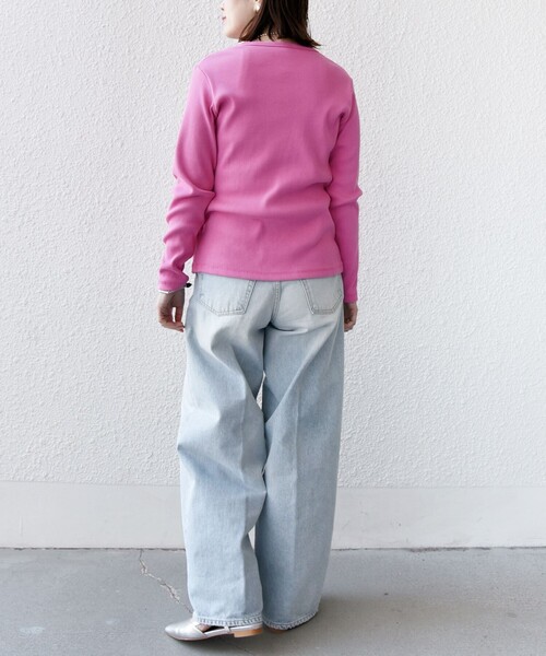SHIPS for women / シップスウィメン 〈洗濯機可能〉ポッシュ テレコ リブ ボタン カーディガン SHIPS 【シップス ウィメン】〈洗濯機可能〉ポッシュ テレコ