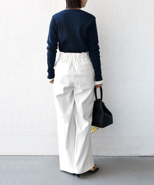 SHIPS（シップス）の「〈洗濯機可能〉ポッシュ テレコ リブ ボタン カーディガン（カーディガン/ボレロ・レディース・ピンク/ネイビー/ホワイト・ONE SIZE）」の20枚目の写真