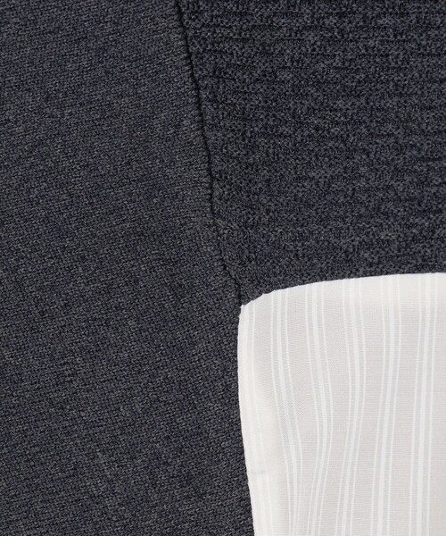 MICO COULIER(ミコクリエ)の「超軽量編柄2WAY切替プルオーバーニット(ニット/セーター・レディース・ライトグレー/ラベンダー/インディゴブルー・38)」の7枚目の写真