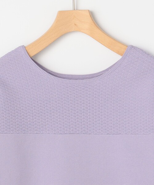 MICO COULIER(ミコクリエ)の「超軽量編柄2WAY切替プルオーバーニット(ニット/セーター・レディース・ライトグレー/ラベンダー/インディゴブルー・38)」の9枚目の写真