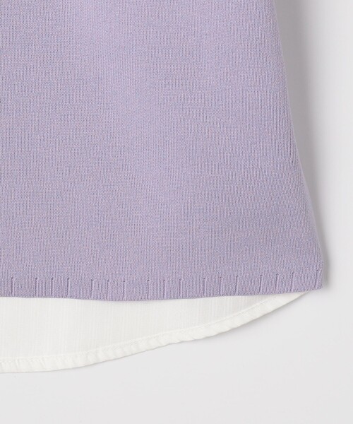 MICO COULIER(ミコクリエ)の「超軽量編柄2WAY切替プルオーバーニット(ニット/セーター・レディース・ライトグレー/ラベンダー/インディゴブルー・38)」の12枚目の写真