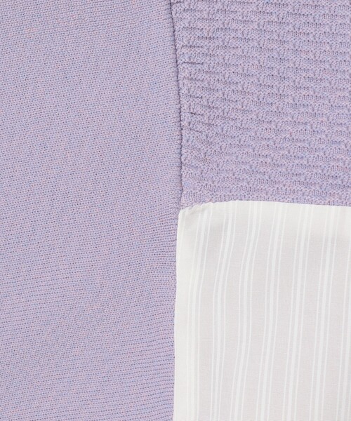 MICO COULIER(ミコクリエ)の「超軽量編柄2WAY切替プルオーバーニット(ニット/セーター・レディース・ライトグレー/ラベンダー/インディゴブルー・38)」の13枚目の写真