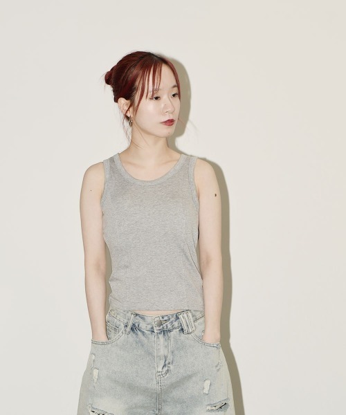 VIVID LADY(ビビッドレディー)の「キャミソール タンクトップ/Camisole Tank Top(キャミソール・レディース・ホワイト/ブラック/グレー・FREE)」の10枚目の写真