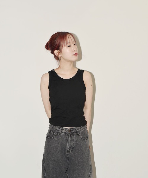 VIVID LADY(ビビッドレディー)の「キャミソール タンクトップ/Camisole Tank Top(キャミソール・レディース・ホワイト/ブラック/グレー・FREE)」の18枚目の写真