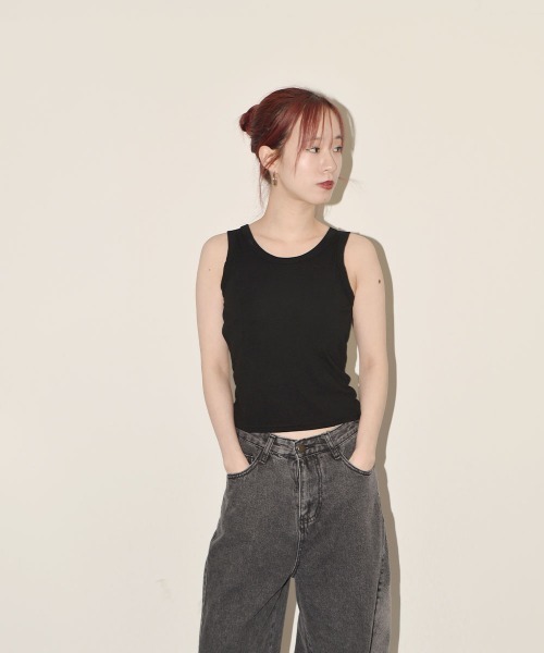 VIVID LADY(ビビッドレディー)の「キャミソール タンクトップ/Camisole Tank Top(キャミソール・レディース・ホワイト/ブラック/グレー・FREE)」の19枚目の写真