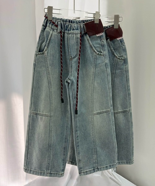 aimoha（アイモハ）の「【aimoha-KIDS-】ワイドシルエットキッズデニムパンツ（デニムパンツ・キッズ・ブルー・150/160/170/120/130/140）」の11枚目の写真