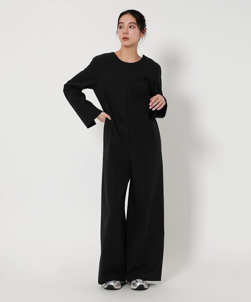 BEAUTY&YOUTH UNITED ARROWS（ビューティーアンドユースユナイテッドアローズ）の「コットン バックリボン オールインワン（つなぎ/オールインワン・レディース・ブラック/ダークグレー・M/S）」の3枚目の写真