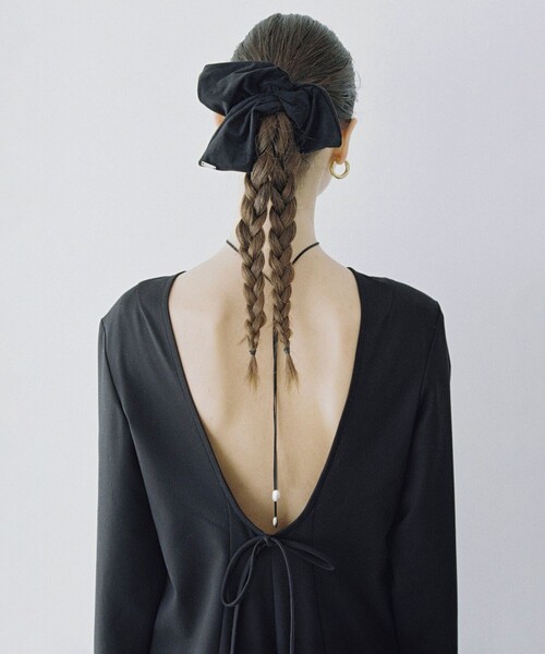 BEAUTY&YOUTH UNITED ARROWS（ビューティーアンドユースユナイテッドアローズ）の「コットン バックリボン オールインワン（つなぎ/オールインワン・レディース・ブラック/ダークグレー・M/S）」の6枚目の写真