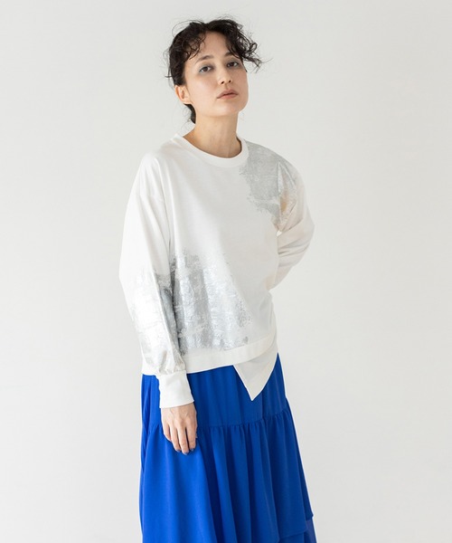 オズモーシス（OSMOSIS）/箔プリントミニ裏毛プルオーバー 箔プリントミニ裏毛プルオーバー（Tシャツ/カットソー）｜OSMOSIS