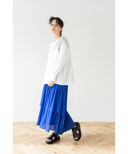 OSMOSIS(オズモーシス)の「箔プリントミニ裏毛プルオーバー(Tシャツ/カットソー・レディース・ホワイト/アッシュグレー/ブラック・ONE SIZE)」の7枚目の写真