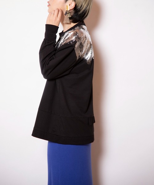 OSMOSIS(オズモーシス)の「箔プリントミニ裏毛プルオーバー(Tシャツ/カットソー・レディース・ホワイト/アッシュグレー/ブラック・ONE SIZE)」の21枚目の写真