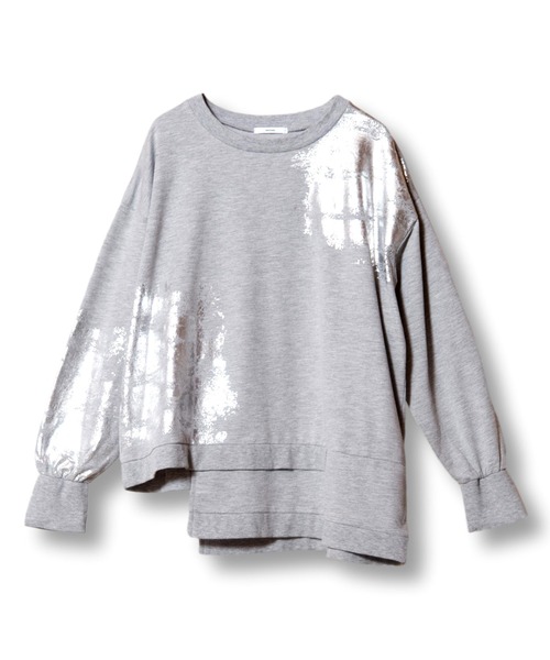 OSMOSIS(オズモーシス)の「箔プリントミニ裏毛プルオーバー(Tシャツ/カットソー・レディース・ホワイト/アッシュグレー/ブラック・ONE SIZE)」の11枚目の写真