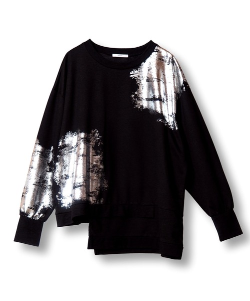 OSMOSIS(オズモーシス)の「箔プリントミニ裏毛プルオーバー(Tシャツ/カットソー・レディース・ホワイト/アッシュグレー/ブラック・ONE SIZE)」の12枚目の写真