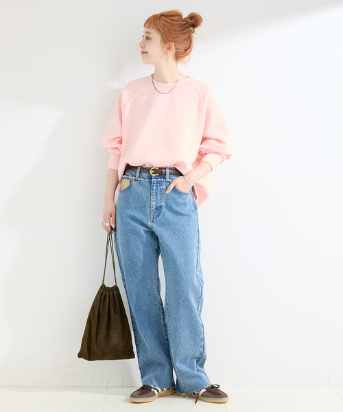 B.C STOCK（ベーセーストック）の「《追加5》ダンボールコクーンプルオーバー（Tシャツ/カットソー・レディース・チャコールグレー/ネイビー/ピンク/ホワイト・FREE）」の17枚目の写真