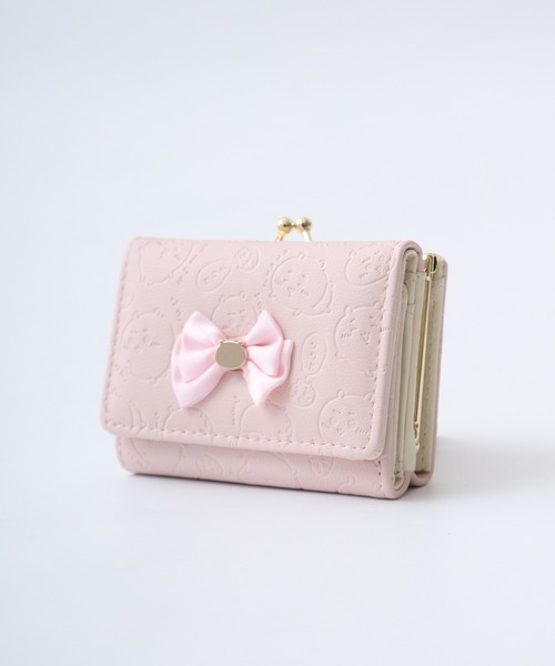 完売品 ちいかわ 二つ折り財布 小銭入れ 財布 ピンク ちいかわ サテンリボン 口金財布（財布）｜FUNALIVE（ファン