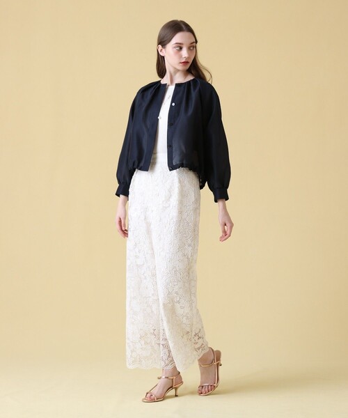 ANAYI（アナイ）の「ハードオーガンジーノーカラーブルゾン（その他アウター・レディース・ベージュ/ネイビー/ミント・38/36/34）」の15枚目の写真