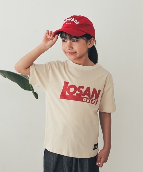 ZERO standerd（ゼロスタンダード）の「ZERO standard/ゼロスタンダード LOSANGELES　Tシャツ（Tシャツ/カットソー・キッズ・チャコールグレー/オフホワイト/アイボリー・110cm/120cm/130cm/140cm/150cm/160cm/100cm）」の3枚目の写真