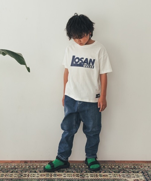 ZERO standerd（ゼロスタンダード）の「ZERO standard/ゼロスタンダード LOSANGELES　Tシャツ（Tシャツ/カットソー・キッズ・チャコールグレー/オフホワイト/アイボリー・110cm/120cm/130cm/140cm/150cm/160cm/100cm）」の6枚目の写真